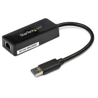 Adaptador Tarjeta De Red Nic Externa Usb 3.0 1 Puerto Gigabit Ethernet Rj45 Y 1 Puerto Usb Super Speed - Cable - Negro - Startech.com Mod. Usb31000sptb