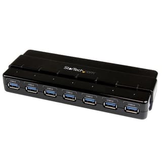 Concentrador Usb 3.0 De 7 Puertos - Hub De Escritorio Con Adaptador De Alimentación - Color Negro - Startech.com Mod. St7300usb3b