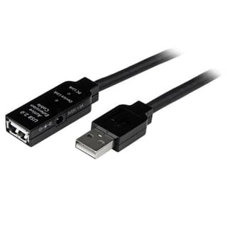 Cable De Extensión Alargador De 10m Usb 2.0 Hi Speed Alta Velocidad Activo Amplificado - Macho A Hembra Usb A - Negro - Startech.com Mod. Usb2aaext10m